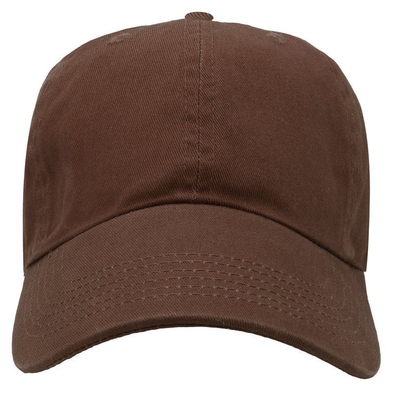 Falari Classic Baseball Cap Dad Hat 100% Cotton Soft Adjustable Size Dark Brown - Image 4